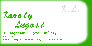 karoly lugosi business card